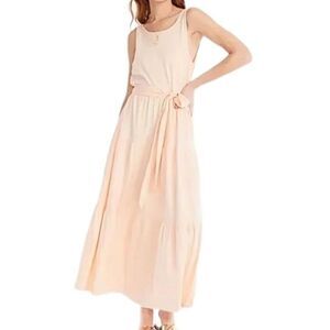 J. Crew Broken In Jersey Knit Tiered Sleeveless Cotton Maxi Dress Size Medium
